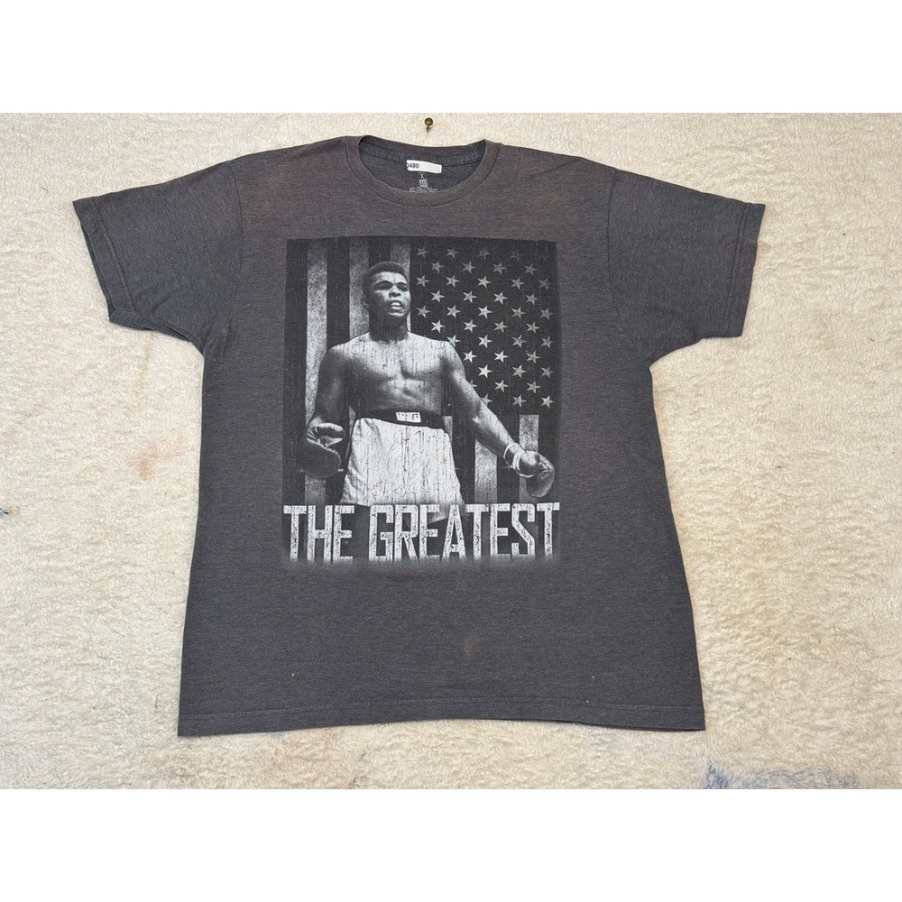 Muhammad Ali The Greatest Graphic T-Shirt Mens Large Heather Gray C-Life 2016